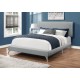 JOY BED - QUEEN SIZE / GREY LINEN WITH CHROME LEGS